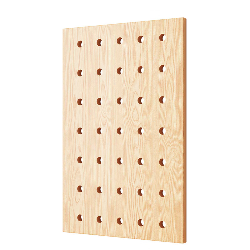 He Jiagong solid wood hole board custom entry entrance wall rack hanging board hook accessories partition wall display storage rack combination package 40x60 wood grain color