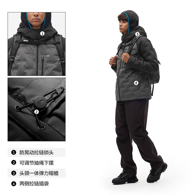 Jiao Nei Hydrogen 502Air Men's Hooded Lightweight Down Jacket Commuting Warm Jacket Winter Windproof Coat New Style