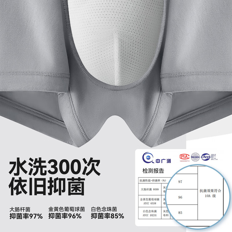 Catman's first no-wash men's underwear men's pure cotton 10A antibacterial mulberry silk boxer men's underwear medical grade