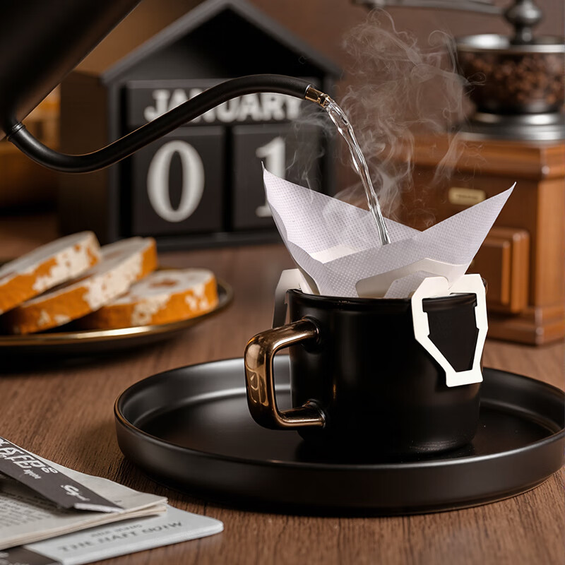 CLITON ear-hanging coffee filter paper V-shaped portable hand-brewed coffee powder filter drip-type hand-brewed coffee powder filter bag 30 pieces