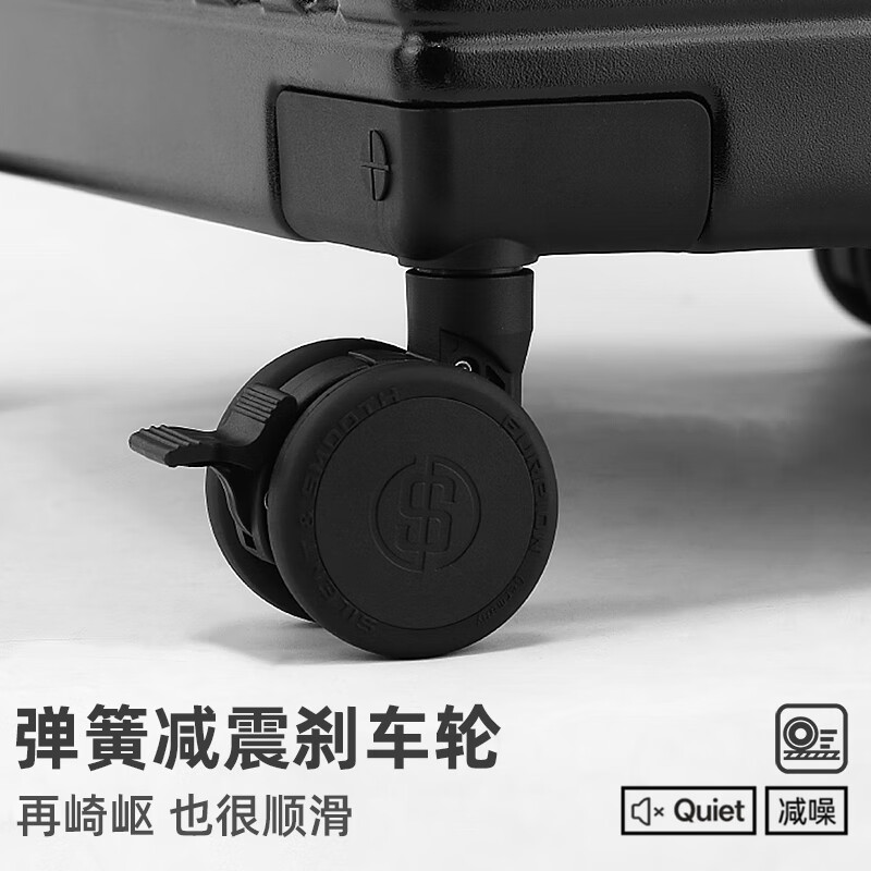 Uniamog German brand high-end luggage trolley case large-capacity suitcase 28-inch password box new leather suitcase 26-inch Obsidian Black - thickened deep warehouse large-capacity Max needs to be checked 28-inch / new model on the market free 1-year replacement if broken