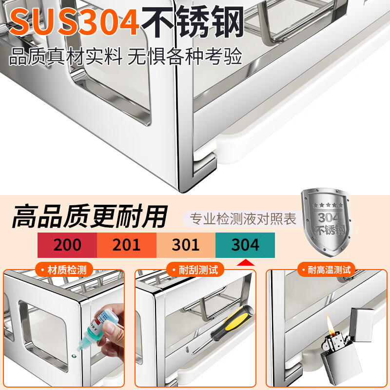 Benwang (BW) 304 stainless steel kitchen dish storage rack drain bowl rack wall-mounted bowl storage rack household drain rack new product special offer wall-mounted dish rack - free drain tray