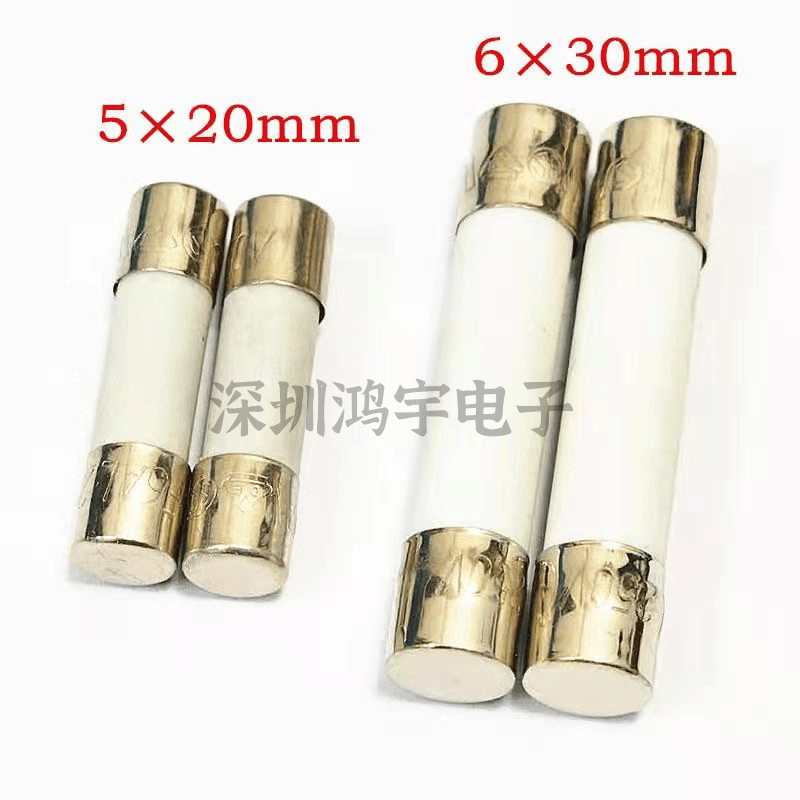 Ceramic fuse 5X20/6X30mm F fast-acting multimeter fuse tube explosion-proof fuse table 10A 5X20_250V length 2 cm_10 pcs