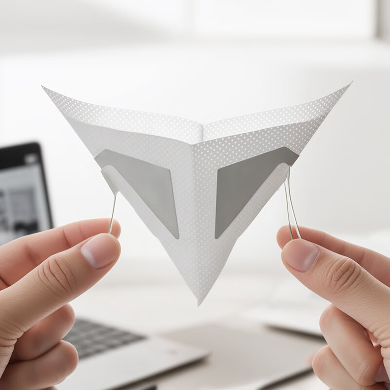 CLITON ear-hanging coffee filter paper V-shaped portable hand-brewed coffee powder filter drip-type hand-brewed coffee powder filter bag 30 pieces