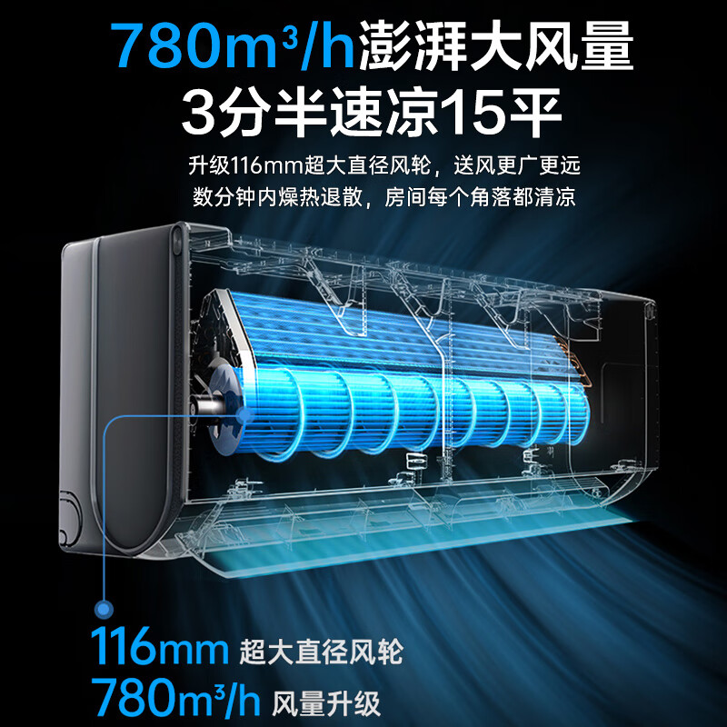 AUFIT air conditioner AUX produces a large 1.5 hp 1 hp new first-class energy efficiency variable frequency heating and cooling, energy saving and electricity saving, a large 1.5 hp first-class energy efficiency variable frequency heating and cooling-basic model