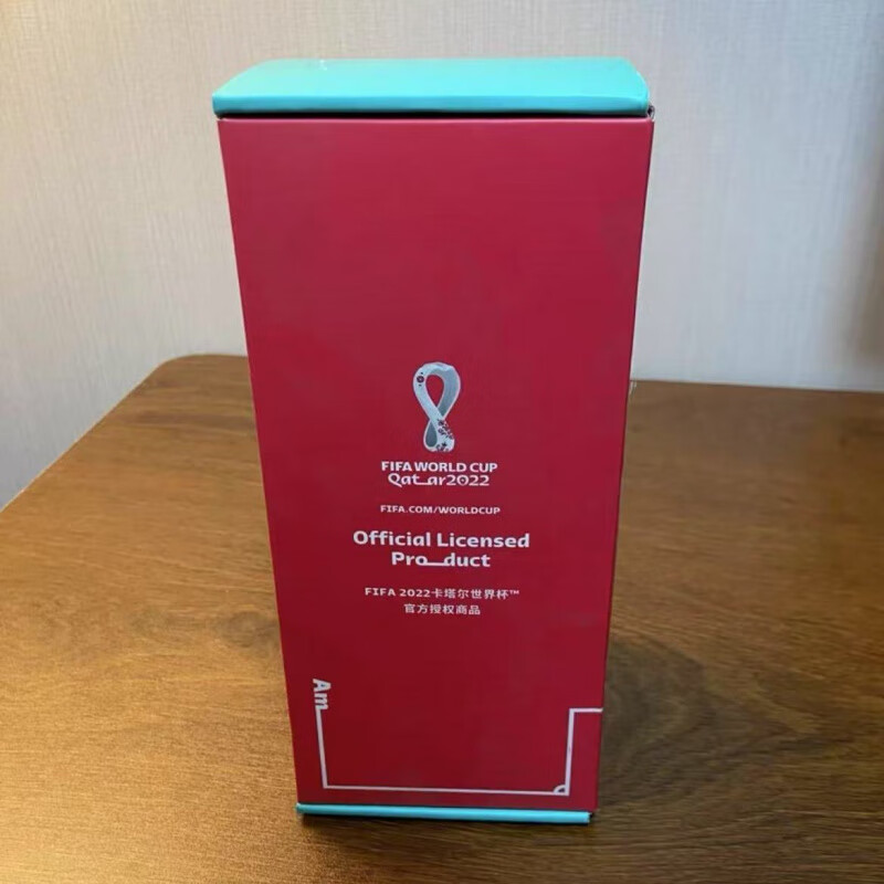 BOHEMIAFIFA2022 Qatar Football World Cup Silver-Inlaid Commemorative Cup Household Glass Quick-Cooling Beer Cup Quick-Cooling Transparent Light Powder (Can be replaced if damaged within 1 week) Pure Silver Commemorative Coin Gift Box 2 Pack