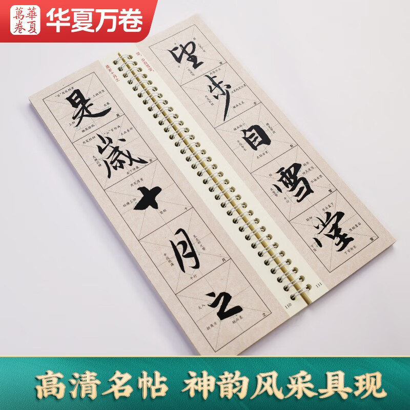Chinese Ten Thousand Volumes Zhao Mengfu's running script before and after Chibi Fu stele calligraphy running script Luo Shen Fu brush copybook high-definition enlargement copying calligraphy card adult beginners brush copybook calligraphy tutorial 2 books