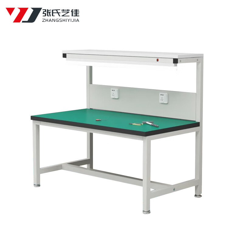 Zhangshi Yijia anti-static workbench double layer 180*80*75*120 electronic repair bench experimental table workshop assembly line with partition operating table