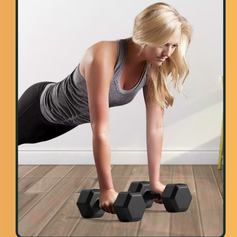 Rubber-coated cement dumbbells for men's sports and fitness equipment for home use 2/5/10kg, more suitable for unisex fitness, total weight 40kg (20kg*2 pieces)