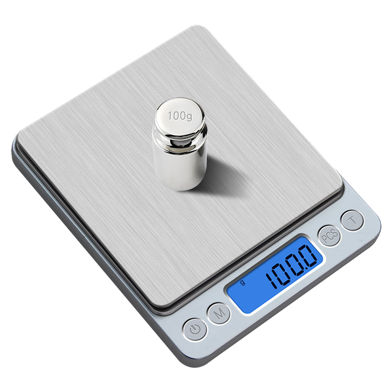 High-precision electronic scale, accurate kitchen scale, small gram scale, household 0.01g baking scale, gram scale, food scale, gold jewelry scale, traditional Chinese medicine tea scale, pharmacy special scale, three-use model 3000g/0.1g + free double tray + waterproof sticker
