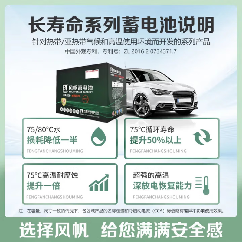 Sail car battery 12v lead-acid maintenance-free battery door-to-door installation trade-in 55D23/6-QW-60 Kia K3 Nissan Teana Corolla