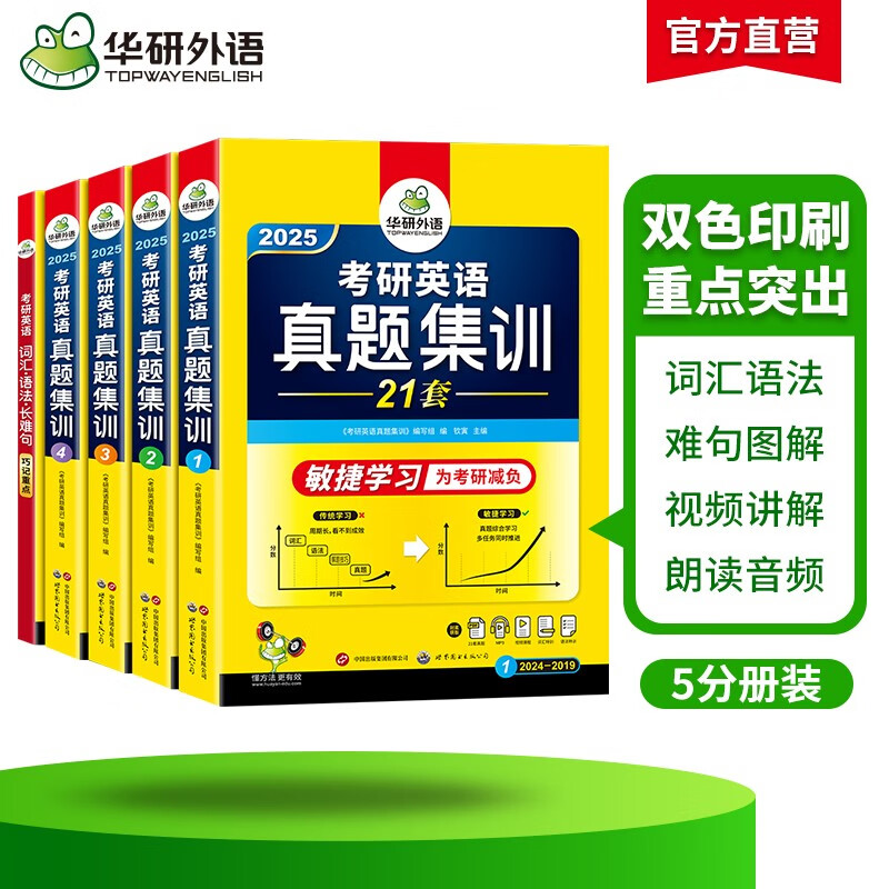 2025 Postgraduate Entrance Examination English Exam Questions Training Agile Learning Edition Huayan Foreign Language Postgraduate Entrance Examination Past Examination Past Examination Papers can be combined with Reading Comprehension Vocabulary Grammar Long Difficult Sentences Translation Complete Writing
