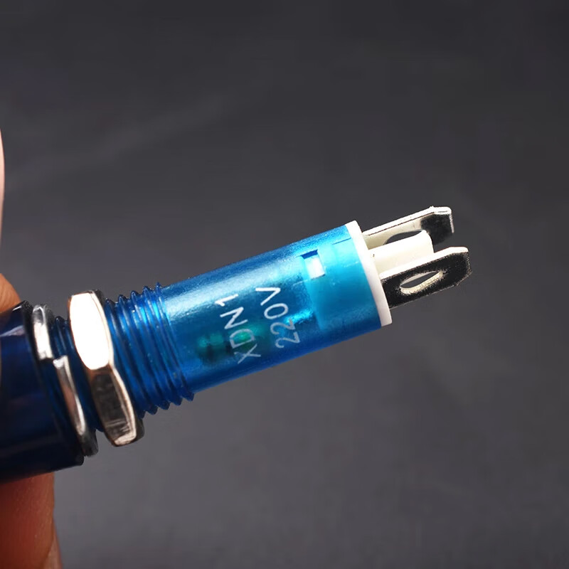 10MM corded indicator light signal light XD10-3 power light XD7-1 work indicator light MDX-11A MDX-11A green 220v (5 pieces)