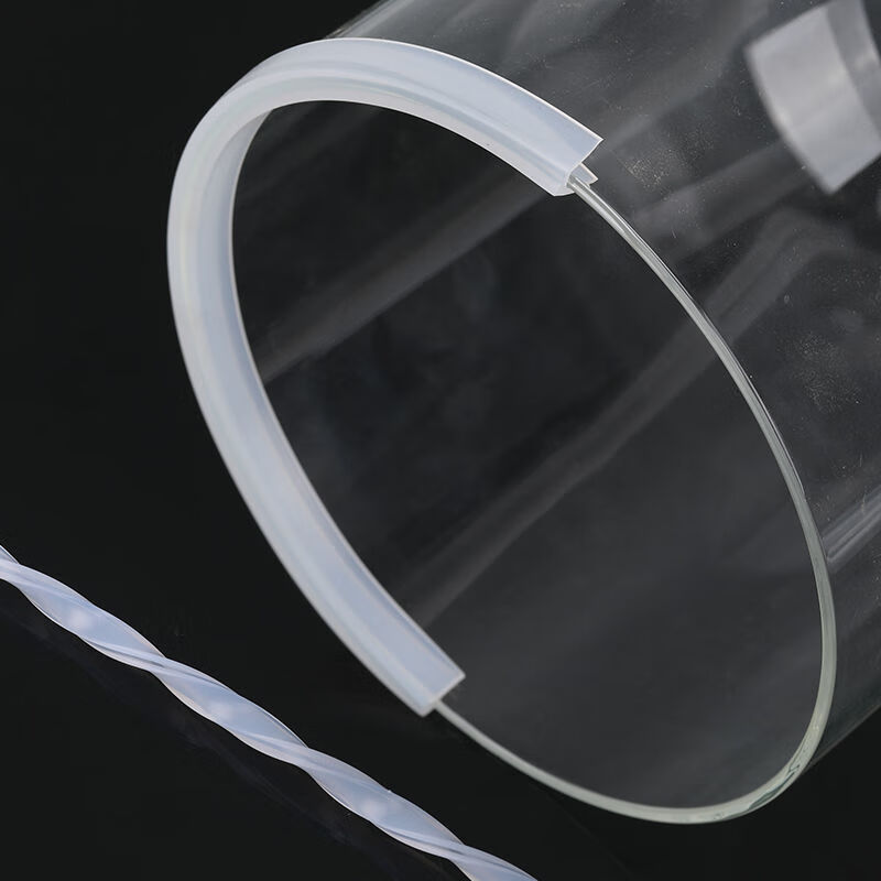 Silicone U-shaped transparent edge strip, high temperature resistant waterproof sealing strip, glass mechanical card slot edge strip, anti-collision strip, 5 meters package, silicone 6.5*3.5 inner card 0.3-1mm