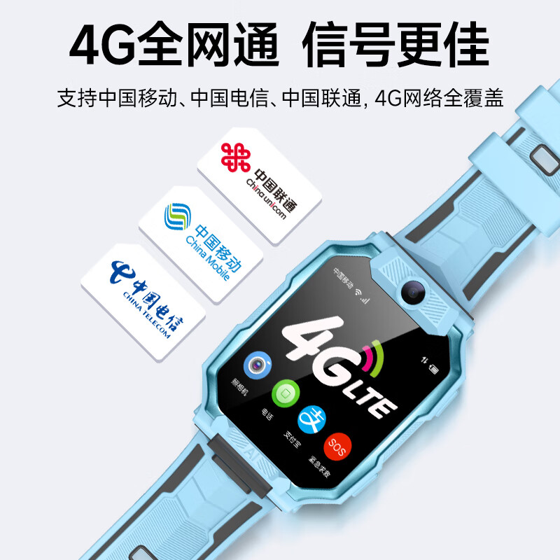 Haojixing Dual Camera 360 Degree Flip Rotation Children's Phone Watch 4G5G Card Full Netcom Elementary School Middle School and High School Students Waterproof Precise Positioning Video Sports Smart Watch