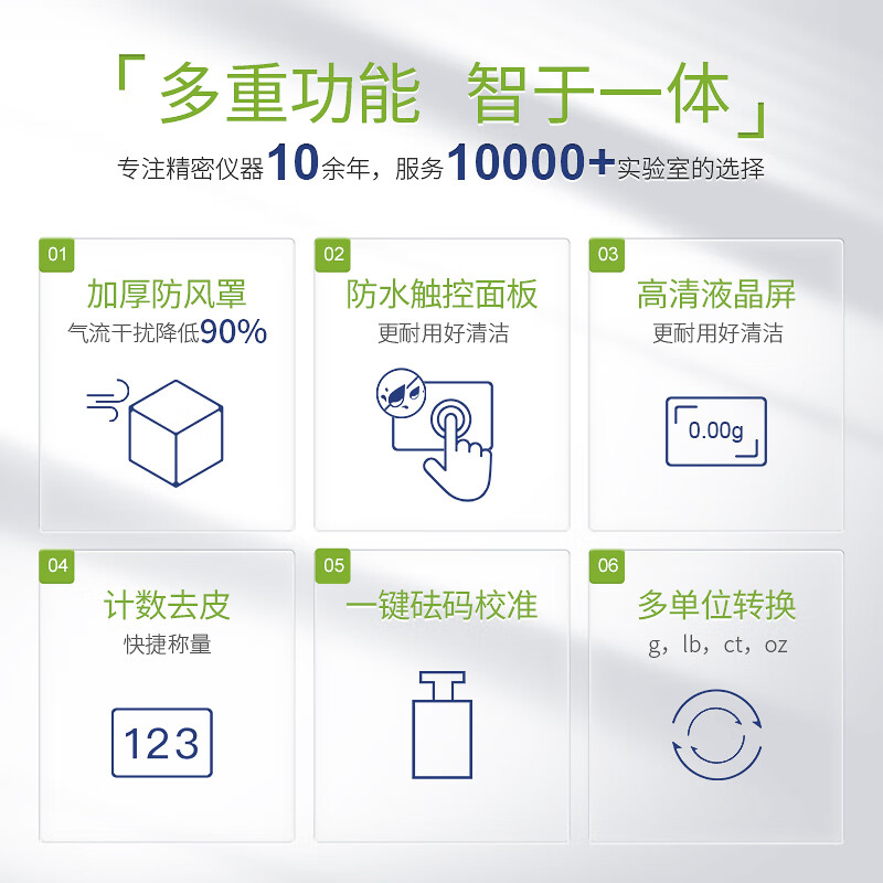 Lichen Electronic Balance Laboratory Percent Precision Electronic Analytical Balance 0.001g Gold Scale LC-YH-10002