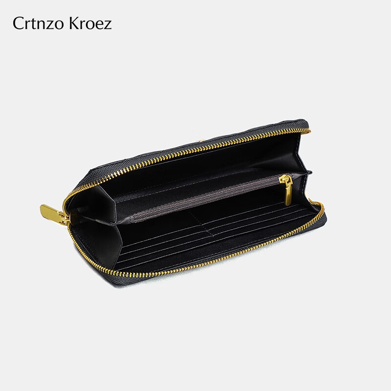 CRTNZO KROEZ Light Luxury Wallet Women's Long Style 2026 New Coin Purse Women's Card Holder New Year's Valentine's Day Birthday Gift Practical Black - Light Luxury Gift Practical for Girlfriend Wife Girlfriend's Birthday Gift