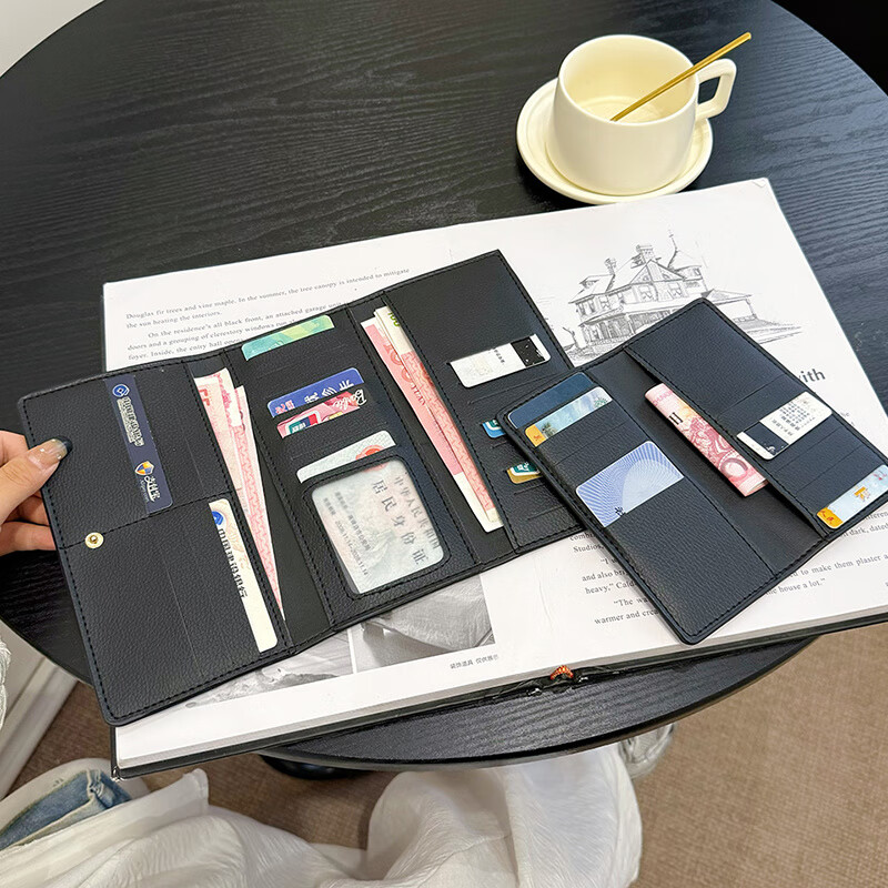 Kangaroo genuine leather long wallet for women 2025 new style exquisite high-value printed coin purse large capacity multi-card slot wallet one long style