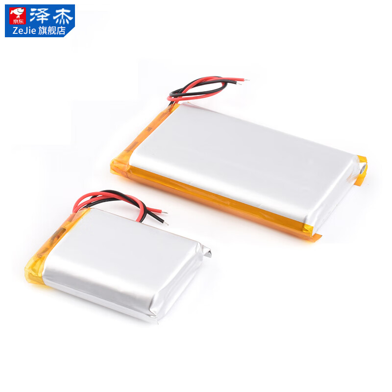 Zejie small polymer 3.7V large capacity rechargeable wireless Bluetooth headset lithium battery driving recorder speaker universal 103450 polymer lithium battery 3.7V2000mah terminal no specifications