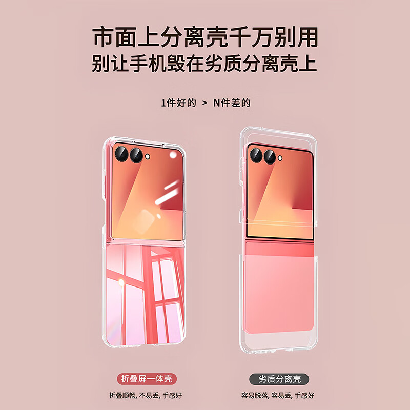 Taras is suitable for Samsung zflip7 mobile phone case transparent soft shell men's and women's ultra-thin luxury all-inclusive anti-fall lens protective case