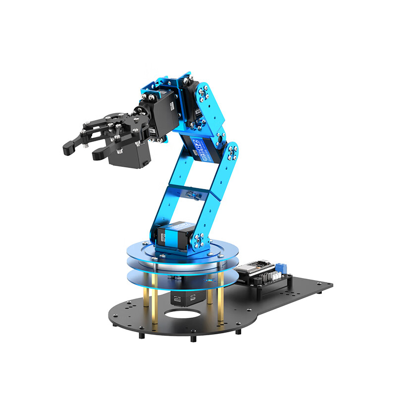 Yue Changsheng Huan'er robotic arm LeArm six-axis freedom ESP32/STM32/51 visual voice programming bus servo advanced version/finished product + electric slide rail STM32 master control