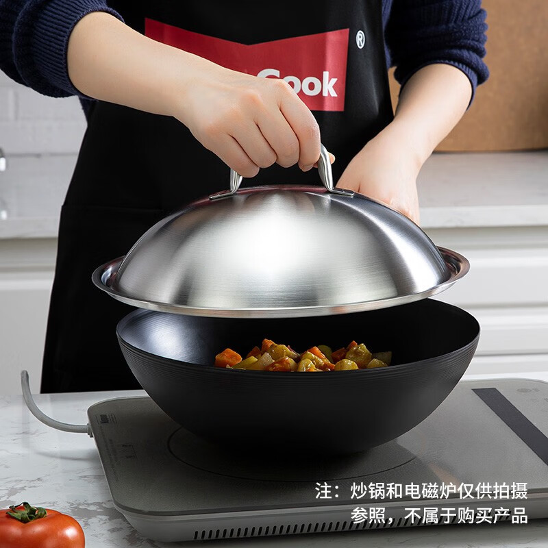 Momscook stainless steel pot lid glass pot lid multi-purpose pot lid 28cm stainless steel pot lid TL-G28S