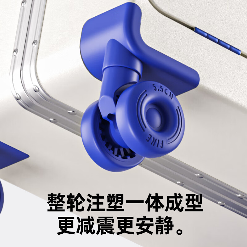 Bamboo mink aluminum frame suitcase trolley case with front opening cover large capacity suitcase 24-inch wide trolley password box 20-inch boarding case Mineral gray - solid aluminum frame 20-inch wear-resistant injection molded wheels + compression-resistant PC material + free case cover