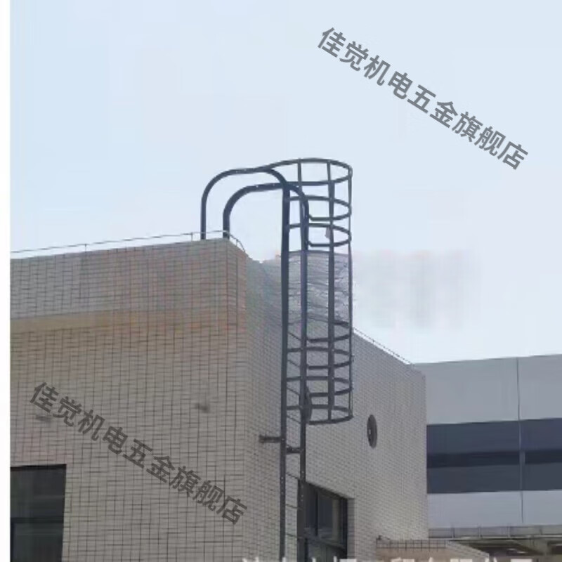 15j401 Atlas Ladder Water Collection Well Ladder Roof Steel Ladder Galvanized Ladder Cage Fire Ladder Maintenance Ladder Guardrail Lock