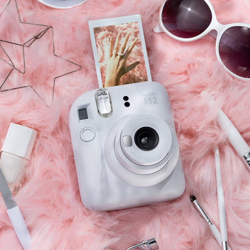 Fuji (FUJIFILM) Polaroid camera mini12 camera mini11 photo paper one-time imaging photo birthday gift Mini12 Iris Purple International version Christmas gift annual meeting prize