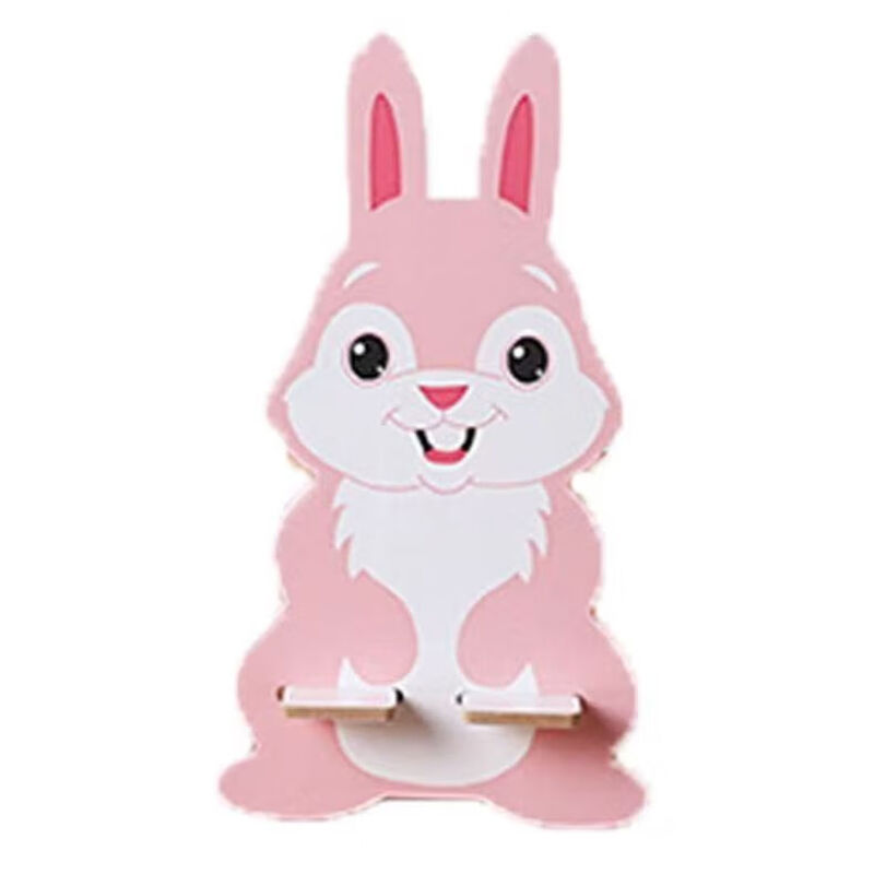 Creative Cartoon Mobile Phone Holder Desktop Cute Animal Girl Girl Heart Simple Wooden Female Dormitory Student Use Cute Animal Wooden Mobile Phone Holder Lucky Cat