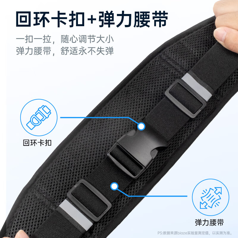 Biaz running waist bag, sports waist bag for men and women, mobile phone carrying artifact, outdoor multi-functional large-capacity storage bag, waterproof adjustable belt equipment, cross-body chest bag JK878