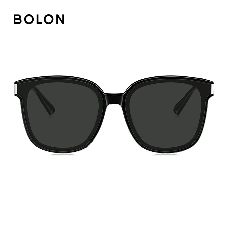 BOLON Tyrannosaurus glasses classic best-selling black super sunglasses men's square sunglasses women's polarized driving glasses BL3111 C10-grey/bright black polarized