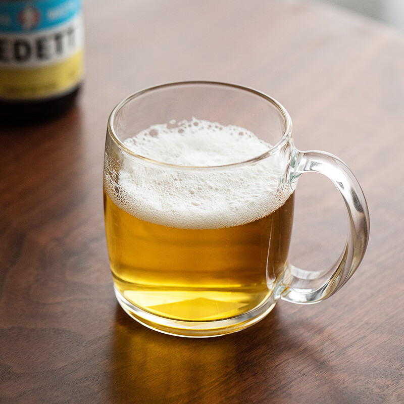 TOYO-SASAKI GLASS brand official flag Japan imported Toyo Sasaki beer glass with handle water glass glass draft beer glass drink cup cool beer glass wide style (470ml)