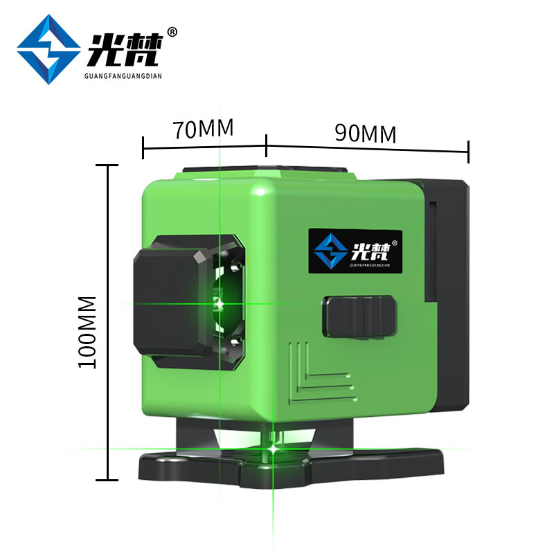 Guangfan mini level twelve-line green light wall-mounted floor meter high-precision strong light thin-line laser blue light simple with super bright mini imported green light 8 lines (no base_no wall rack_single