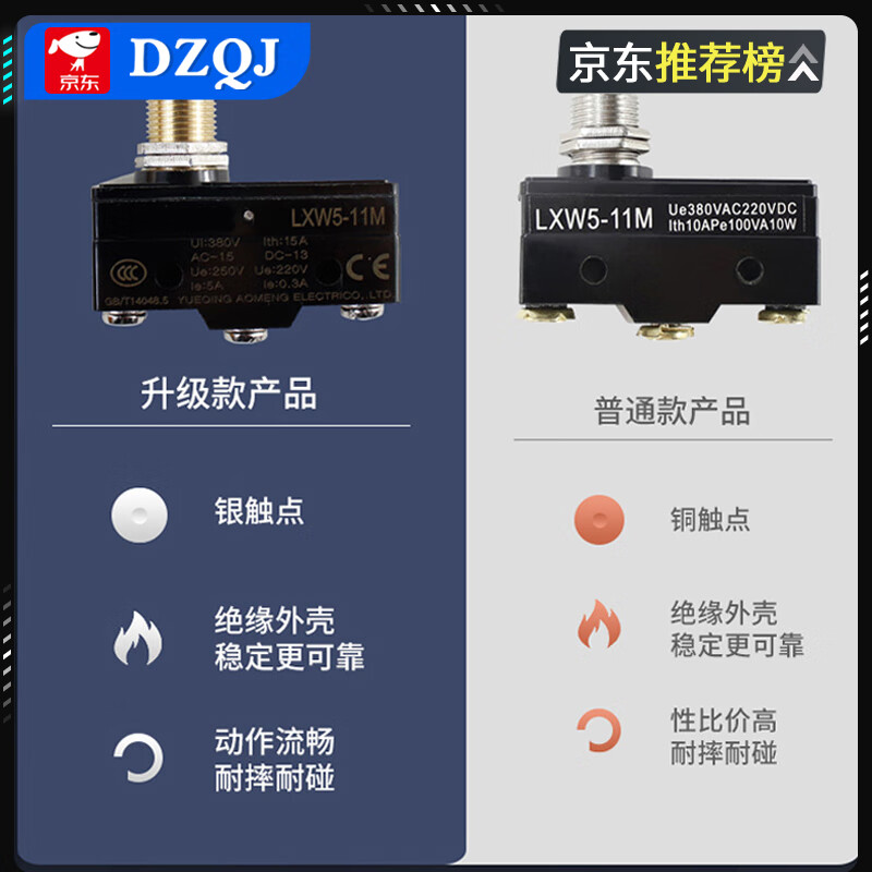 Micro limit travel switch LXW5-11G1/N1/D1/G2/Q1/M Z-15GD/GW/GQ-B Silver contact Z-15GD-B No specifications