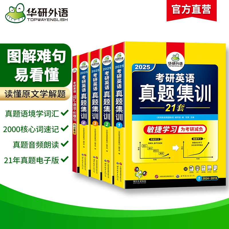 2025 Postgraduate Entrance Examination English Exam Questions Training Agile Learning Edition Huayan Foreign Language Postgraduate Entrance Examination Past Examination Past Examination Papers can be combined with Reading Comprehension Vocabulary Grammar Long Difficult Sentences Translation Complete Writing