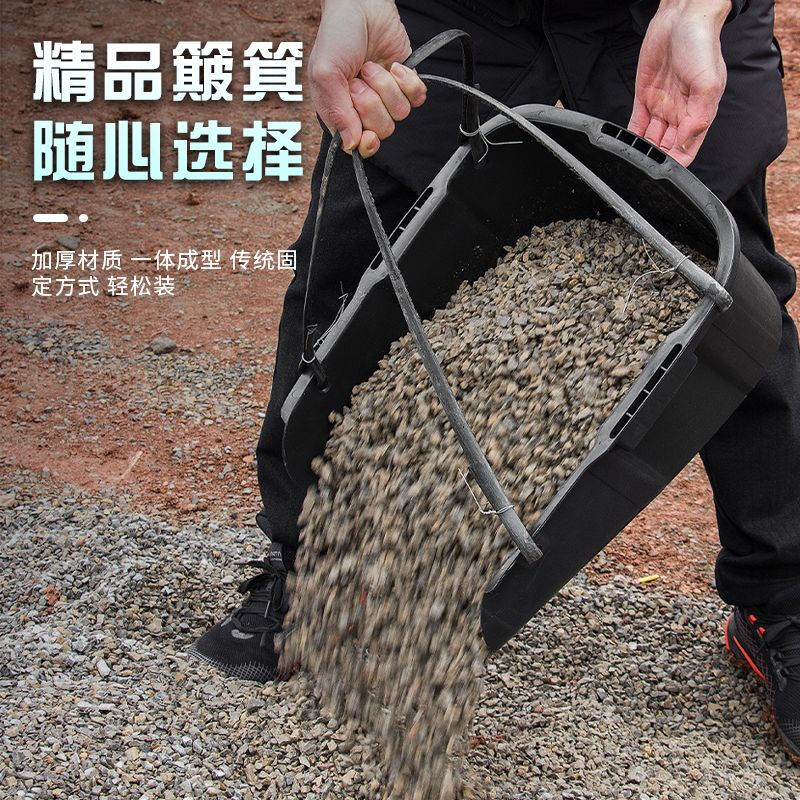 New durable construction site dustpan, large size dustpan, tire leather dustpan, agricultural thickened garbage picker, plastic dung pan, white, unbreakable, free belt (one), direct delivery from the manufacturer, guaranteed compensation for damage