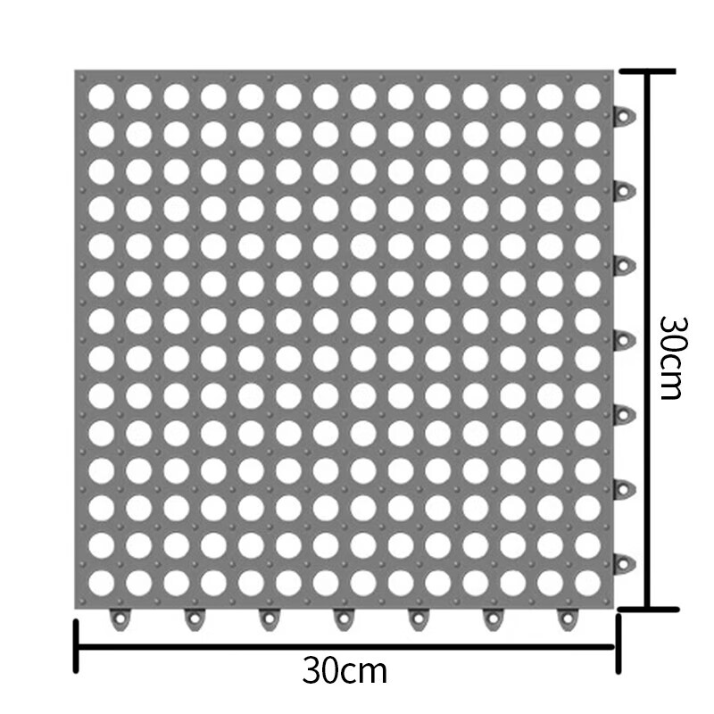 Bingyu BYyc-223 Bathroom non-slip mat with foot mat, shower room and bathroom waterproof mat, gray 10 pieces