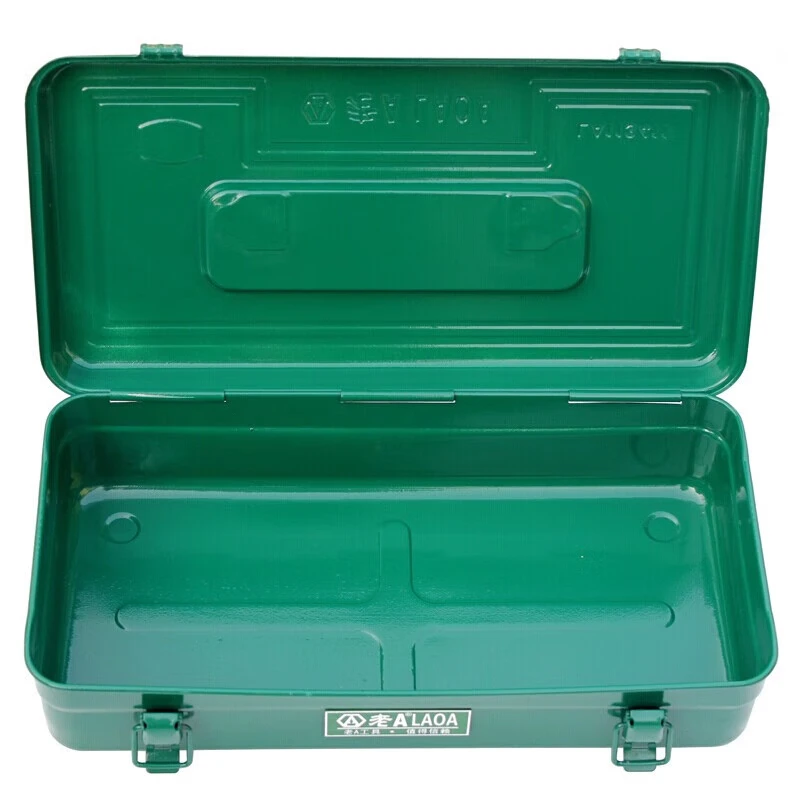 LAOA (LAOA) hardware household tool box storage box car thickened iron box square 16.5 metal tool box LA113411