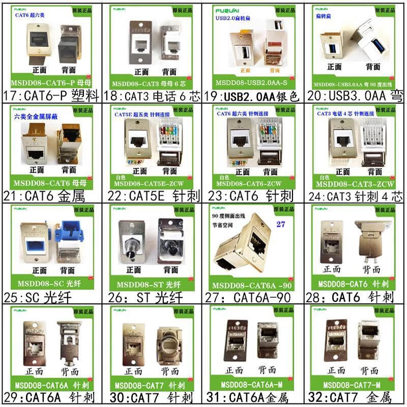 L-com Nuotong metal shielded network port adapter ECF504 Ethernet connector RJ45 network cable female seat ECF504-UAAS protruding installation A to A