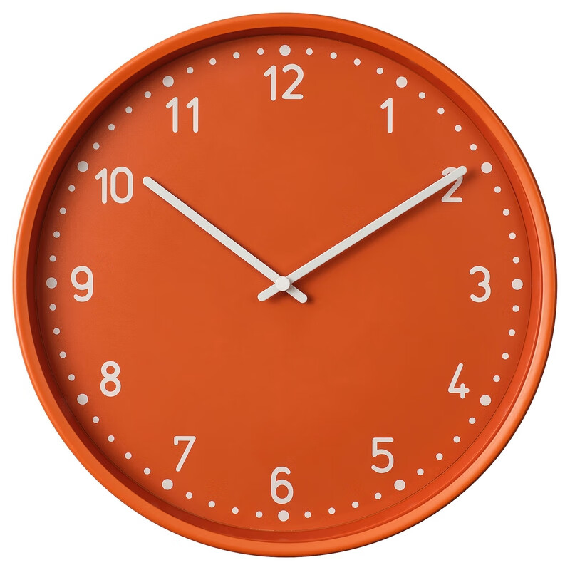 IKEA (IKEA) BONDIS Bondis wall clock quartz clock living room wall clock internet celebrity clock modern minimalist clock orange 38cm