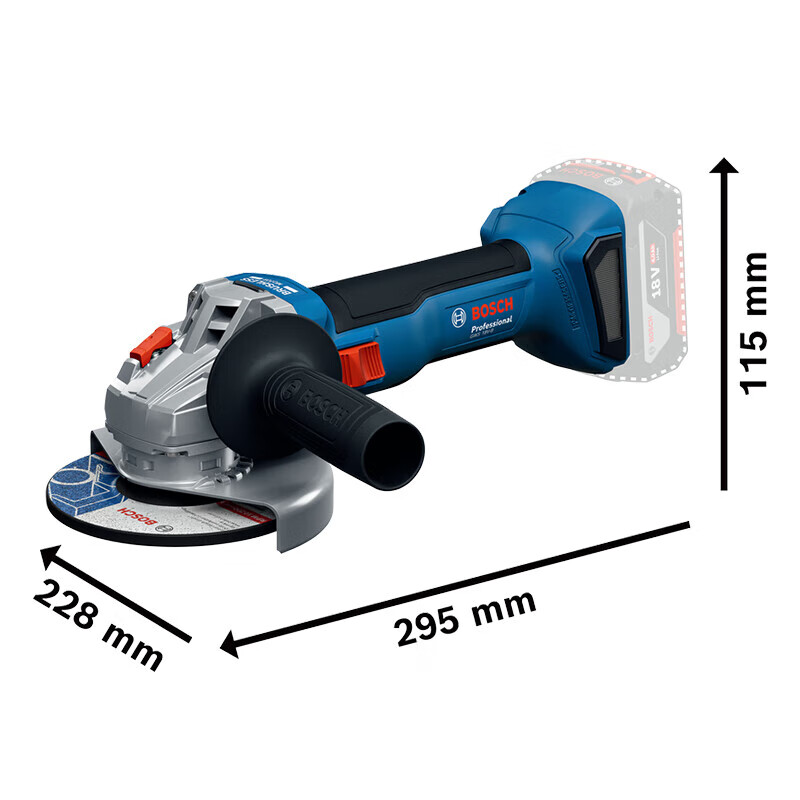 Bosch (BOSCH) brushless lithium angle grinder GWS18V-8 handheld rechargeable polisher Dr. metal cutting and polishing machine GWS18V-8 bare metal