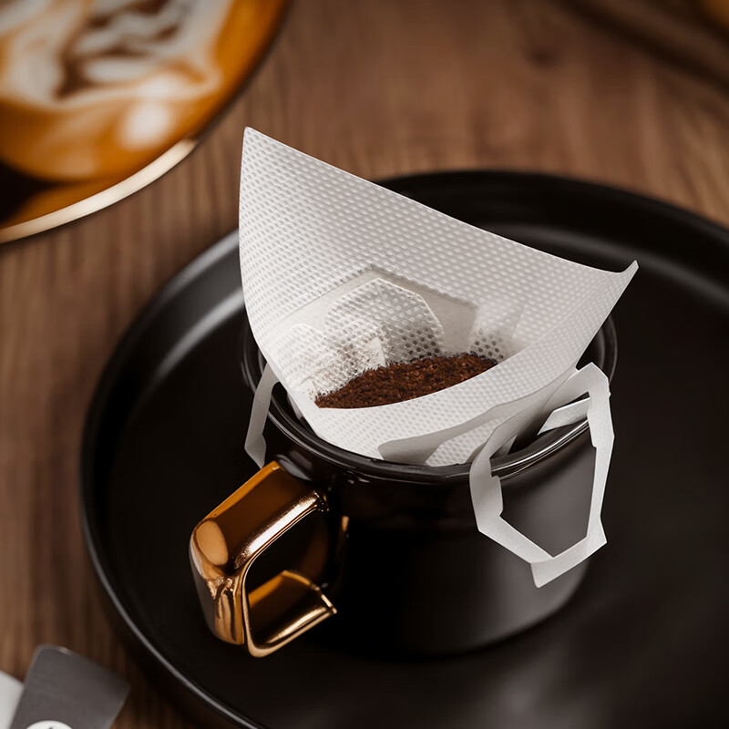 CLITON ear-hanging coffee filter paper V-shaped portable hand-brewed coffee powder filter drip-type hand-brewed coffee powder filter bag 30 pieces