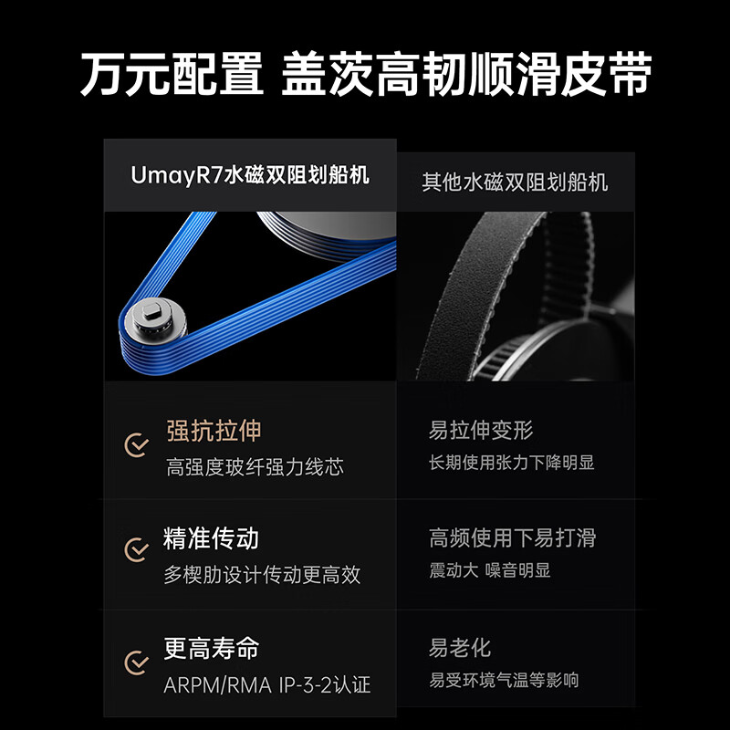 Youmei New Product Hydromagnetic Dual Resistance Rowing Machine Self-Powered Shuttle Intelligent Rowing Machine Home Gym Folding R7 Folding Model Solid Wood - Shuttle Intelligent Resistance Adjustment