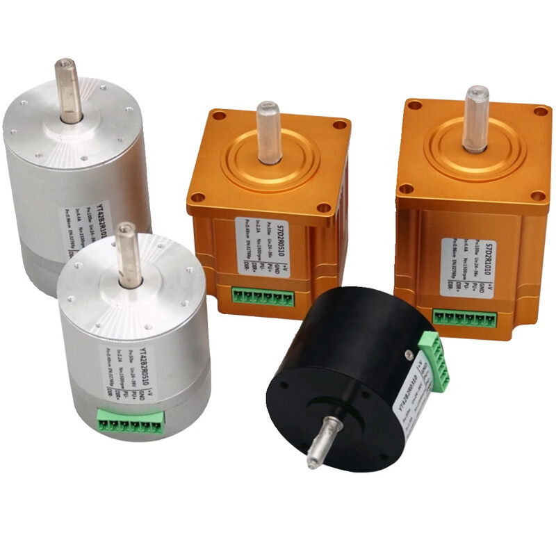 Yue Changsheng DC servo motor integrated DD brushless motor 24-36V low voltage 485/CAN communication 30w50w 42AIM1550W1500 turn 0.48NM pulse +485 single turn