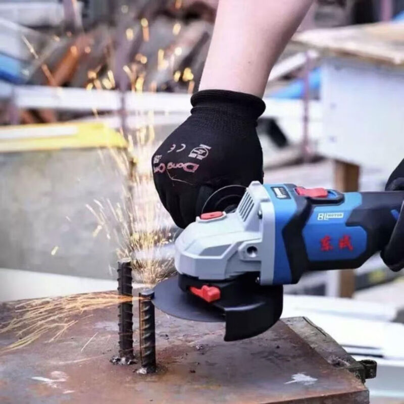 Dongcheng fine handle 08-100 brushless angle grinder 20V grinder cutting machine polishing machine household hand grinder Dongcheng 08-100 fine handle angle grinder + plastic box