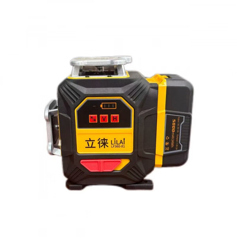 Lilai green light level meter with strong light and thin line for outdoor balcony high-precision automatic line leveling meter 80 mW 12 lines green light cloth bag lower level line