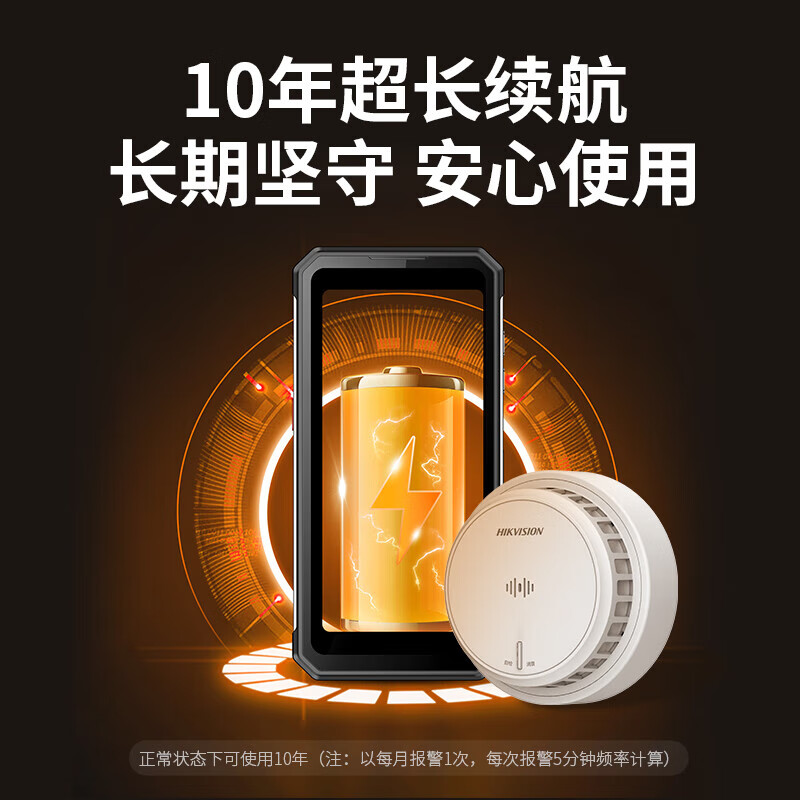 HIKVISION Hikvision Smoke Alarm Household Smoke Detector Fire Fighting Fire Independent Photoelectric Smoke Alarm Detector 3C Certified Commercial Office Building School Hotel NP-Y1-S