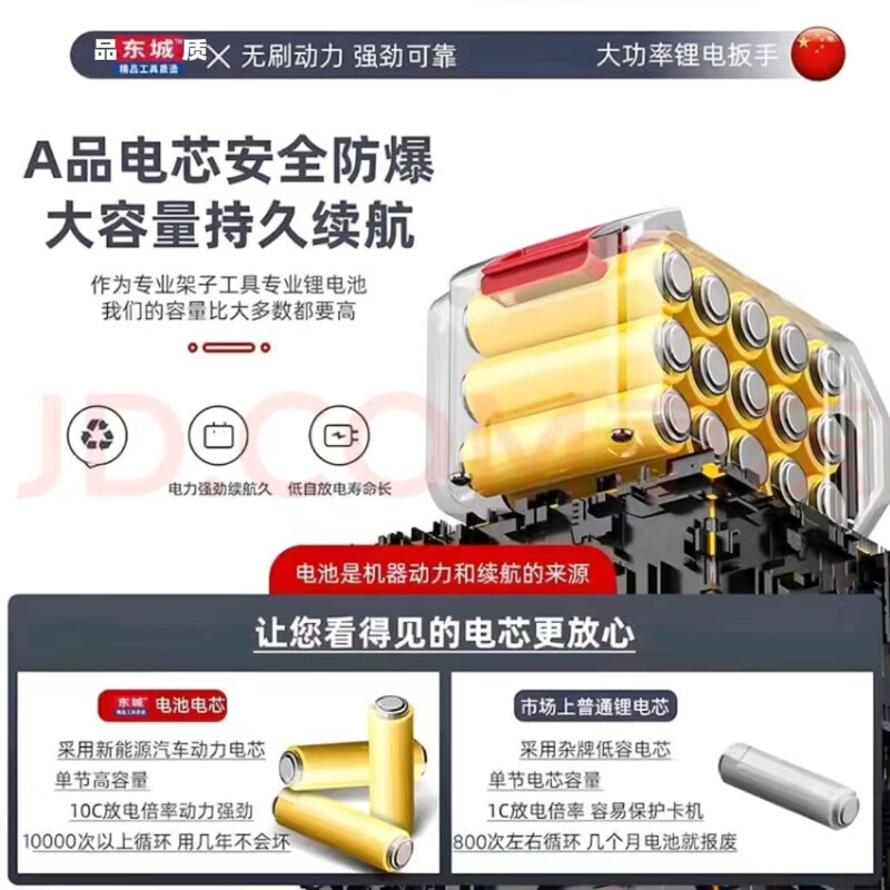 Dongcheng style impact electric wrench brushless lithium battery rechargeable high torque wrench rack worker auto repair multifunctional wrench auto repair model 600N torque 2 batteries 1 charge + gift pack