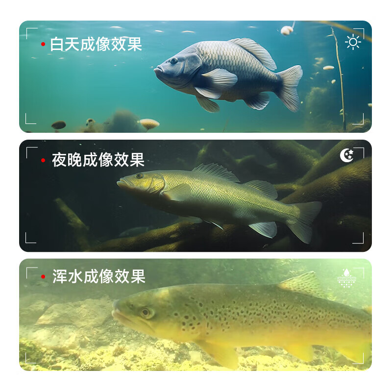 Cast solid fish finder underwater camera fish finder high definition night vision muddy water can see 4.3 inch high definition screen 20m line